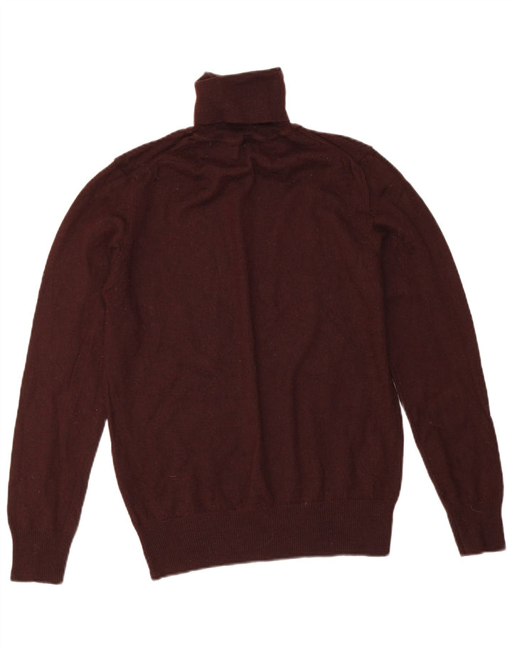 Zara Suéter masculino com gola redonda grande acrílico cor de vinho
