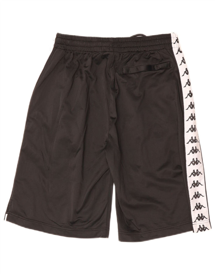 Kappa Mens Graphic Sport Shorts Médio Preto Colourblock Poliéster