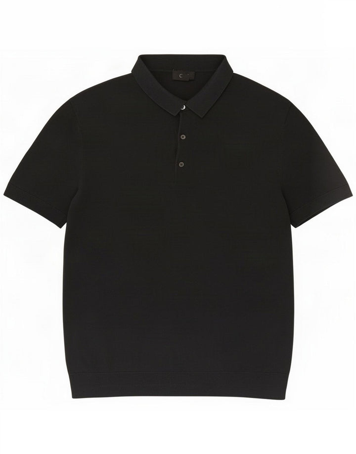 Cos Camisa polo masculina pequena preta