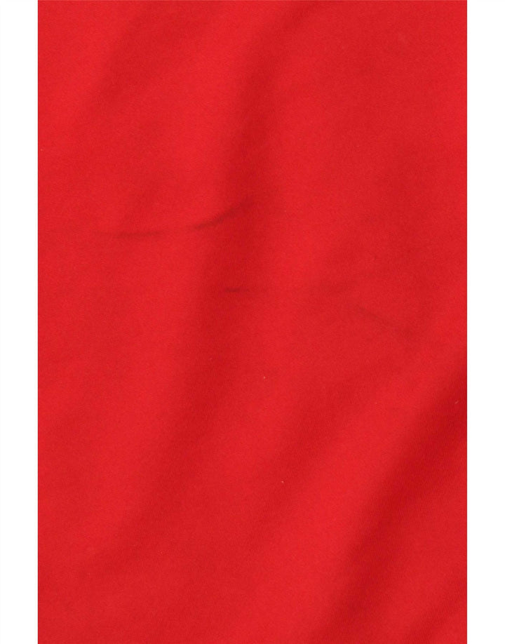 Adidas Mens Treino Top Jaqueta Grande Poliéster Colorblock Vermelho