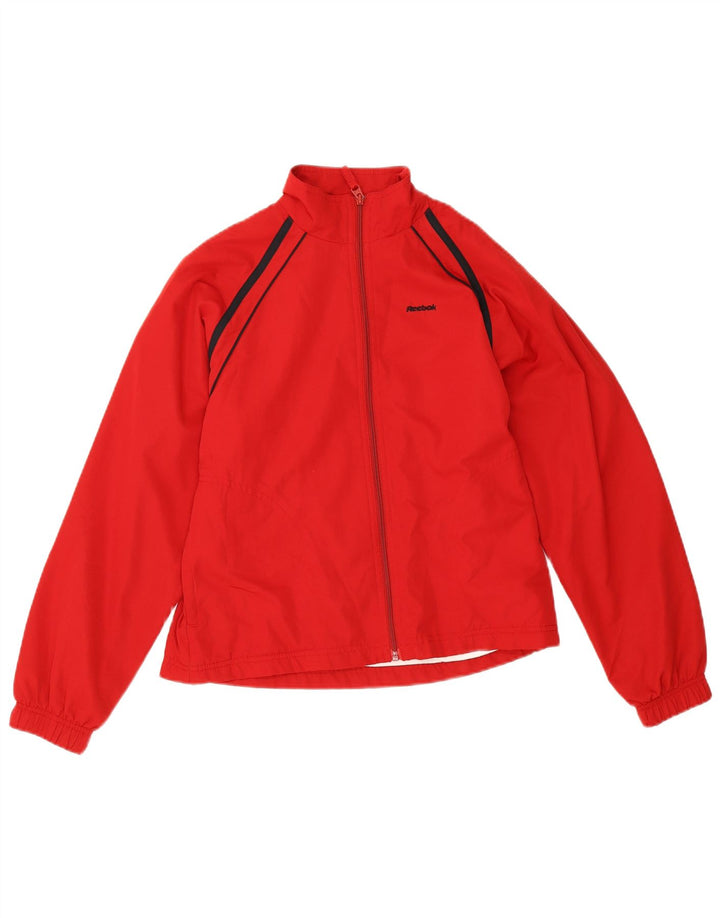 Reebok Mens Tracksuit Top Jacket Pequeno Poliéster Vermelho