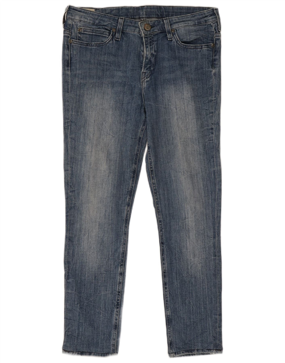 Lee Womens Scarlett Slim Jeans W31 L26 Azul Algodão