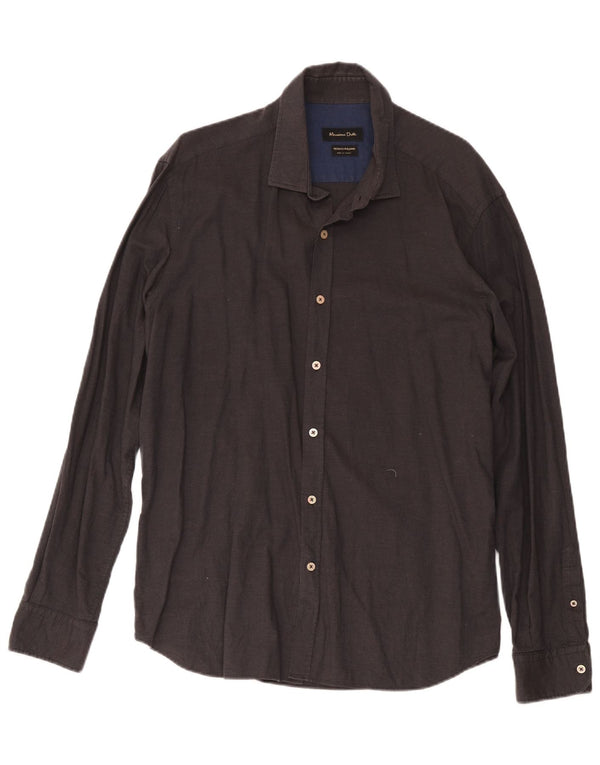 Camisa masculina Massimo Dutti 2XL cinza