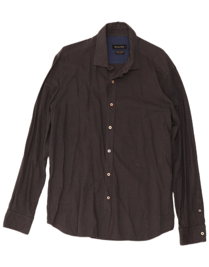 Camisa masculina Massimo Dutti 2XL cinza