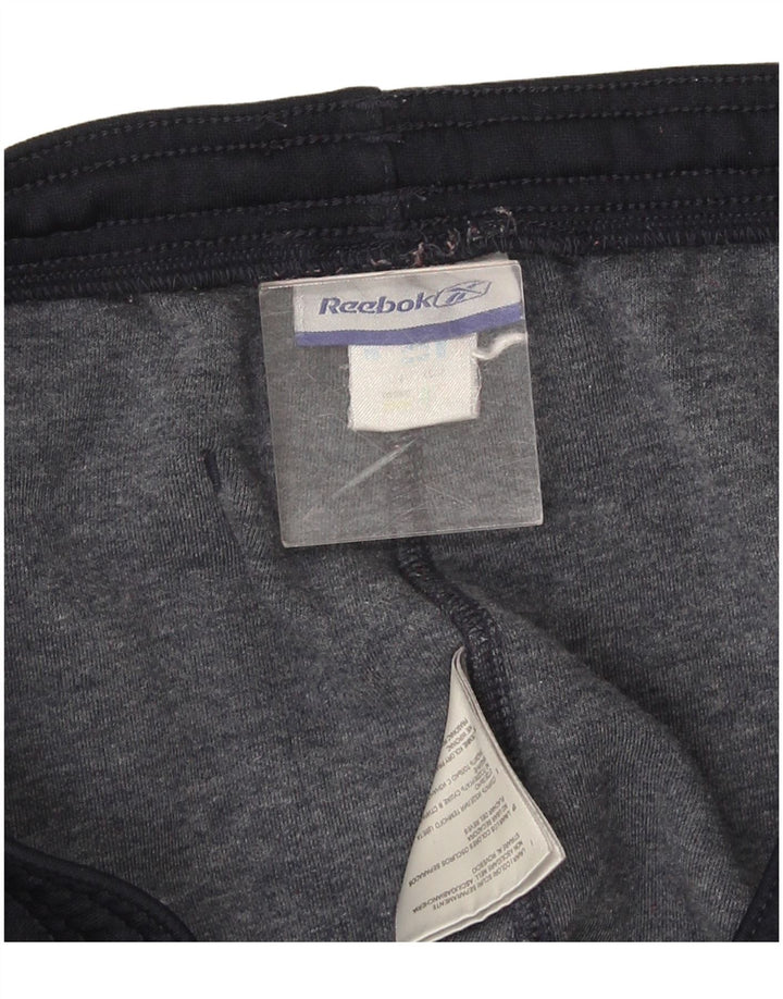 Calça de treino feminina Reebok UK 8 pequena azul marinho poliéster