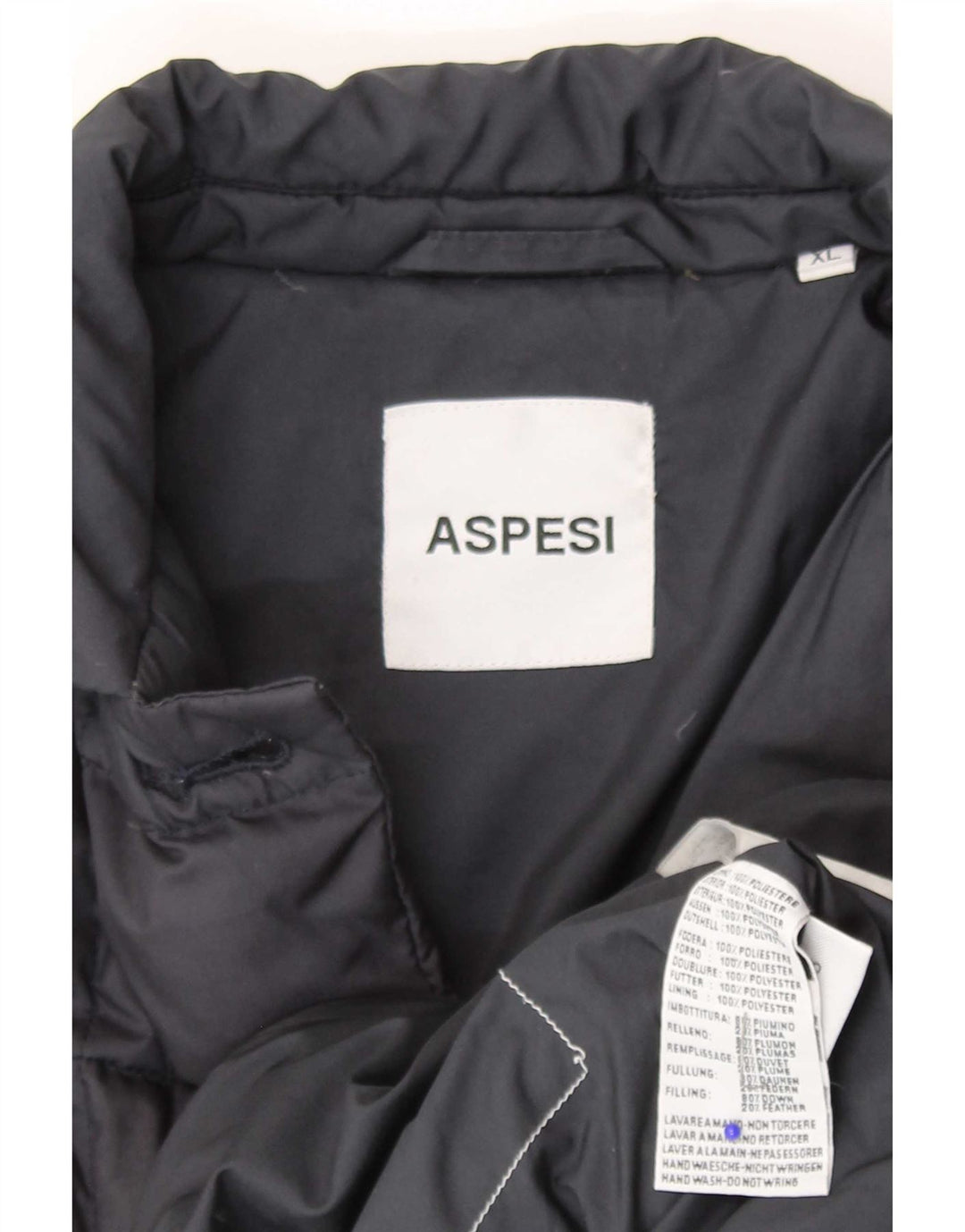 Jaqueta acolchoada feminina Aspesi UK 18 XL azul marinho