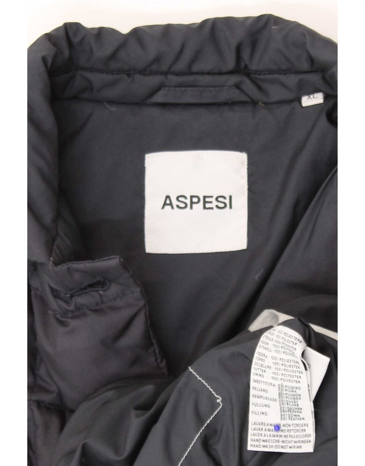 Jaqueta acolchoada feminina Aspesi UK 18 XL azul marinho
