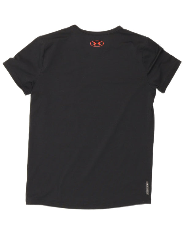 Camiseta gráfica Under Armour Boys Top 9-10 anos médio preto esportivo