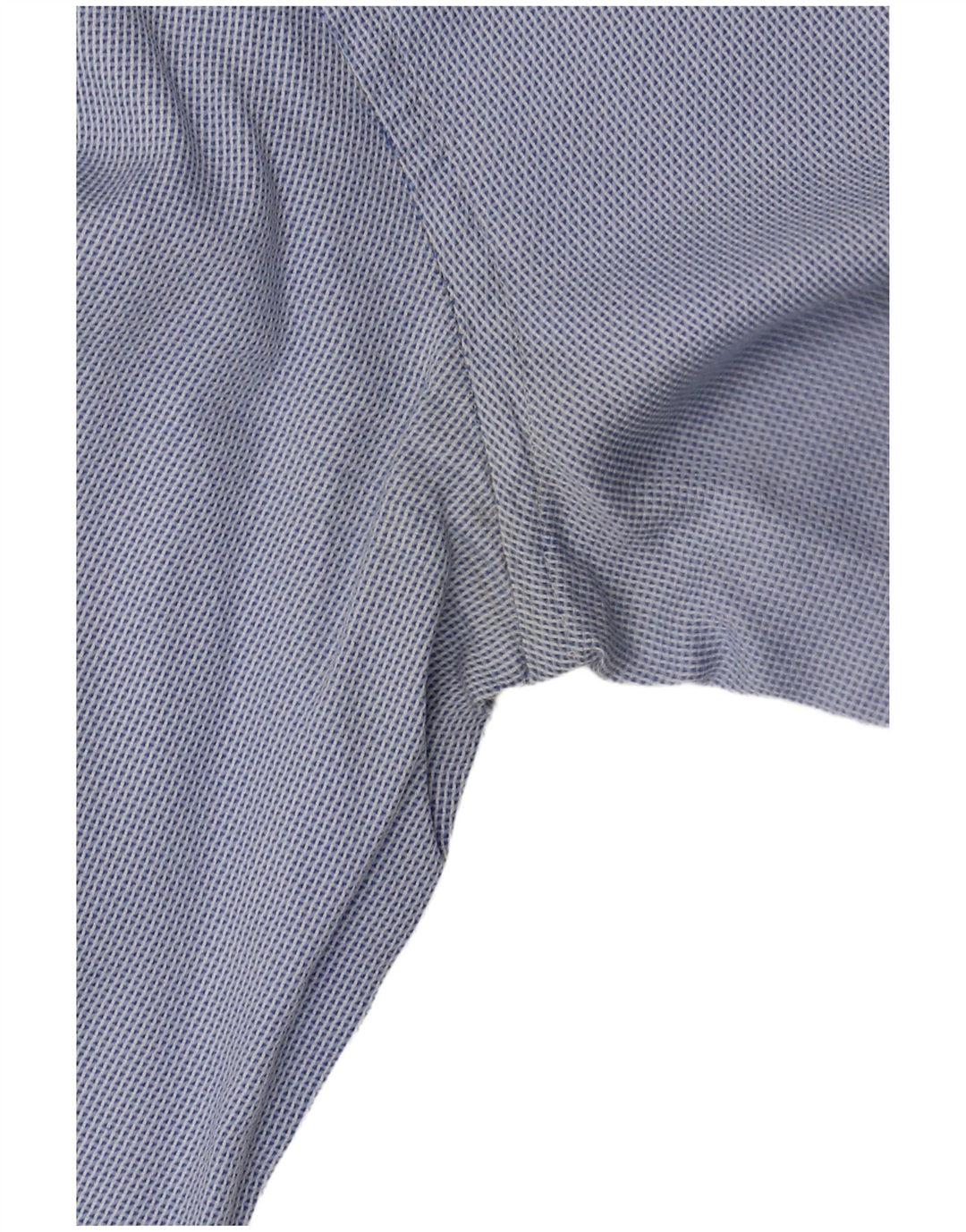 Camisa masculina Zara Slim Fit pequena algodão manchado azul