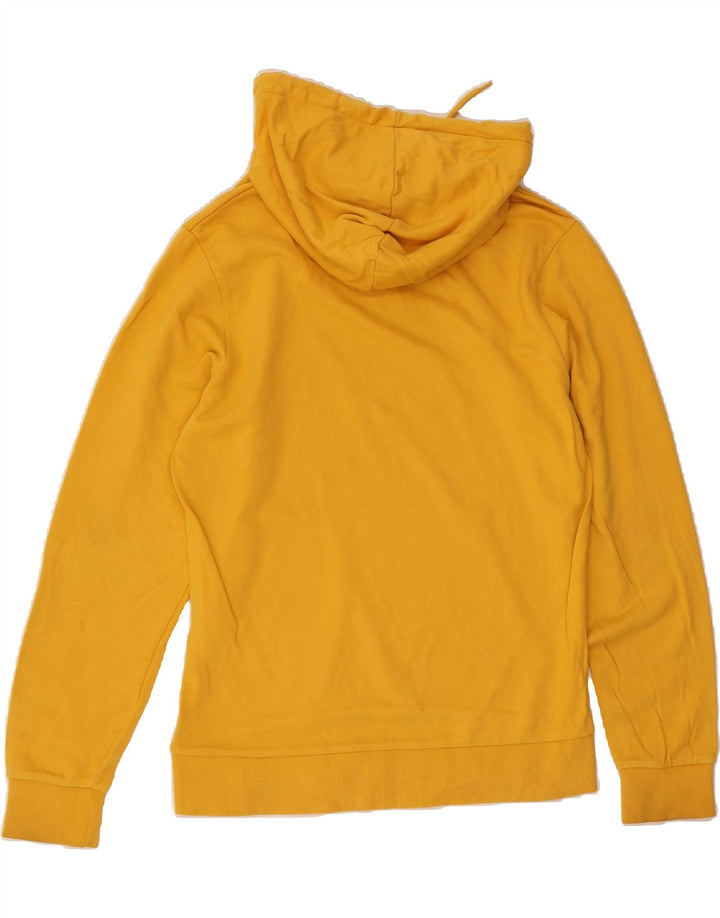 JACK & JONES Mens Graphic Hoodie Jumper Small Yellow Cotton Vintage Jack & Jones and Second-Hand Jack & Jones from Messina Hembry 