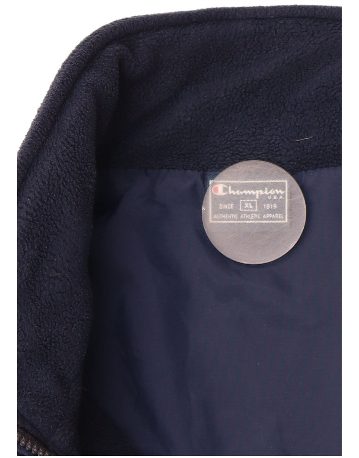 Colete de lã masculino Champion UK 42 XL azul marinho poliéster