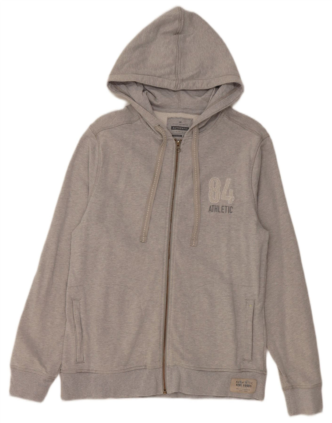 Suéter masculino Marks & Spencer Blue Harbor Zip com capuz e algodão cinza médio