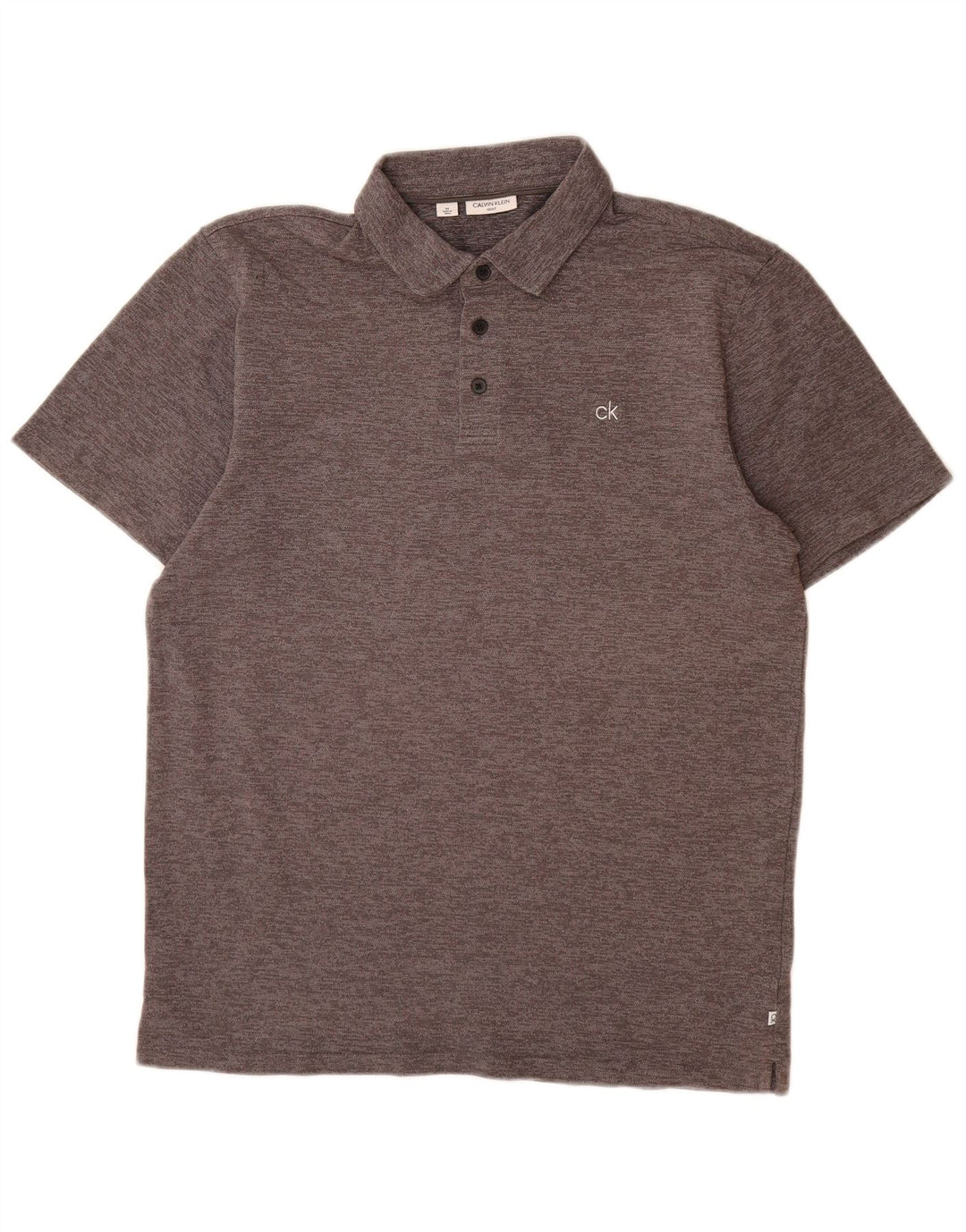 Camisa polo masculina CALVIN KLEIN algodão cinza médio
