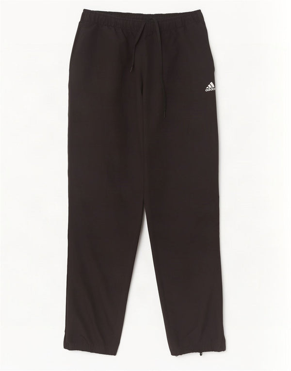 Adidas masculino climalite calças de treino joggers grande poliéster preto