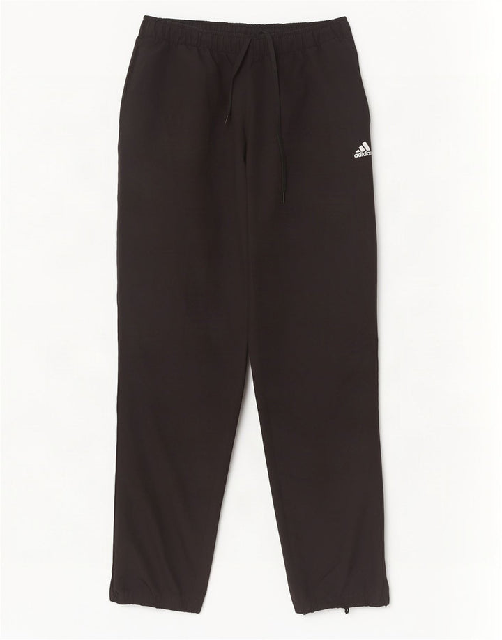 Adidas masculino climalite calças de treino joggers grande poliéster preto
