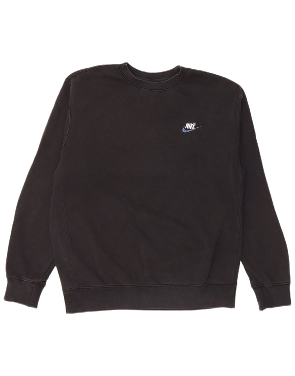 Nike masculino moletom jumper médio algodão preto