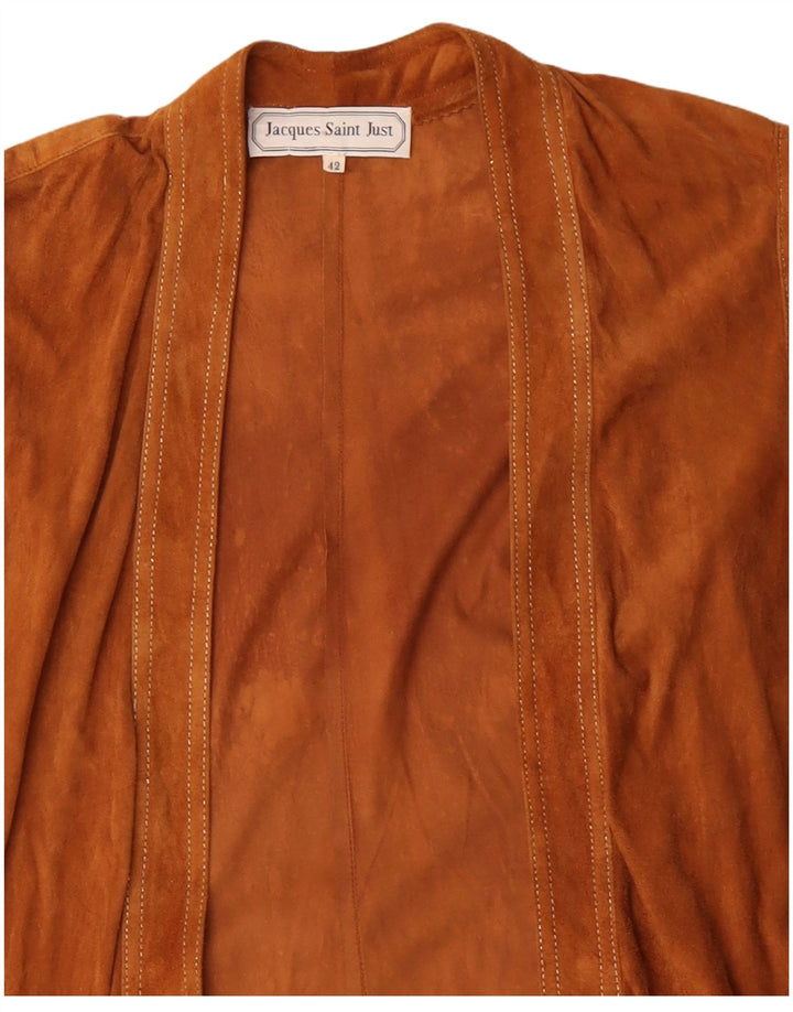 JACQUES SAINT JUST Top cardigã feminino com palangre UE 42 grande bege