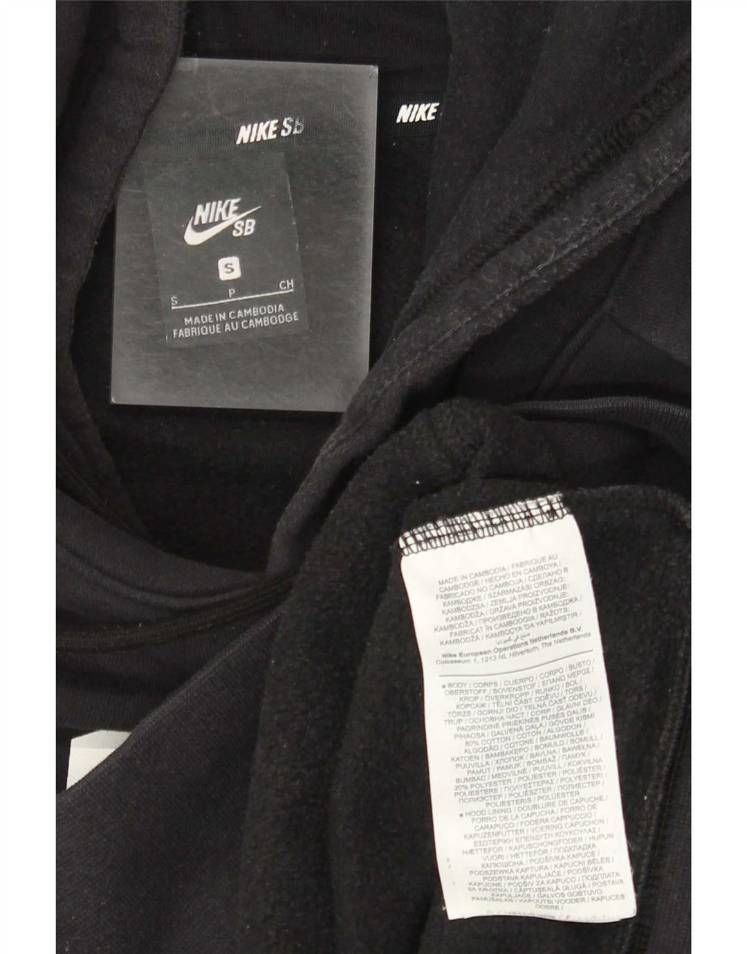 Jumper com capuz gráfico masculino Nike pequeno algodão preto