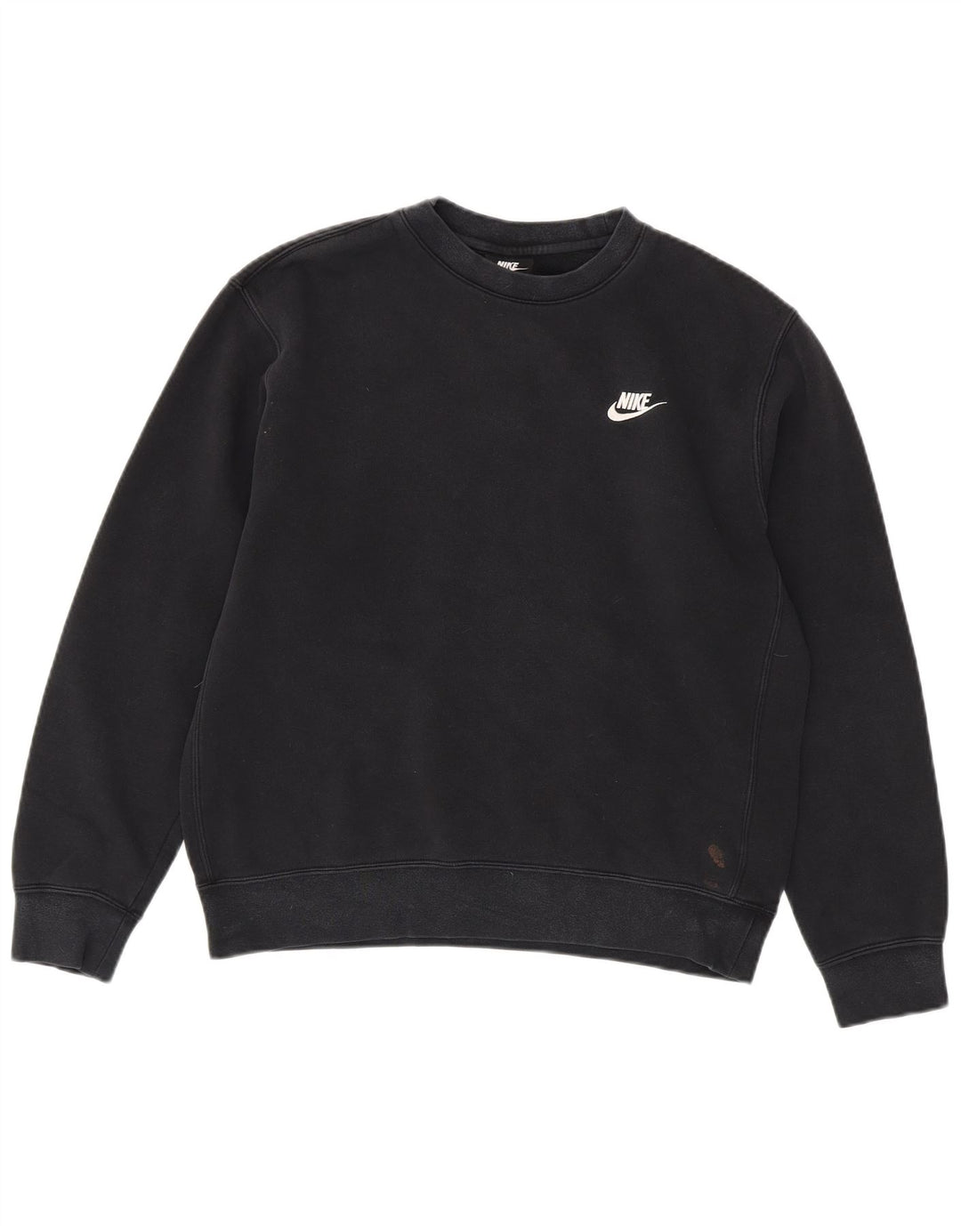 NIKE Mens Moletom Jumper Médio Algodão Preto