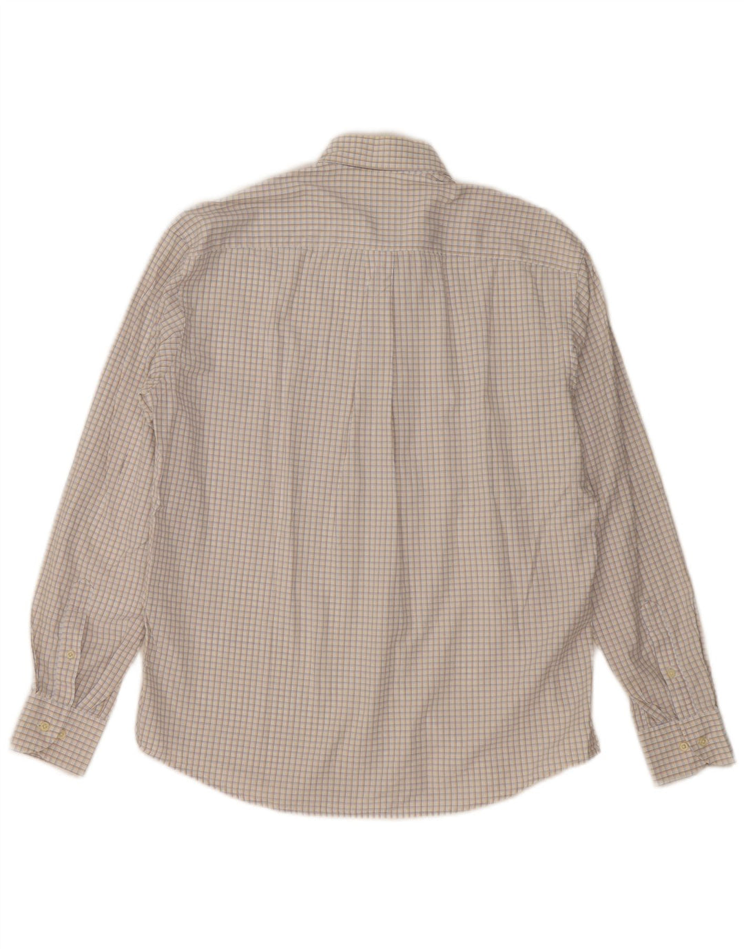 Camisa masculina Sergio Tacchini grande algodão guingão bege