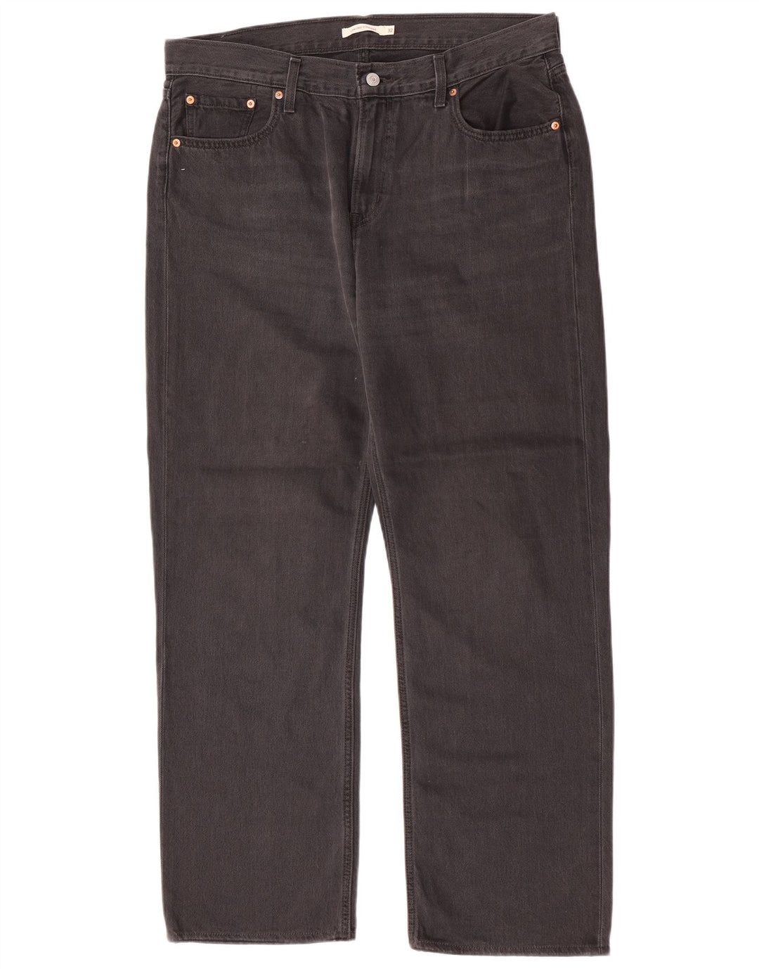 Jeans retos masculinos Levi's W32 L30 algodão cinza