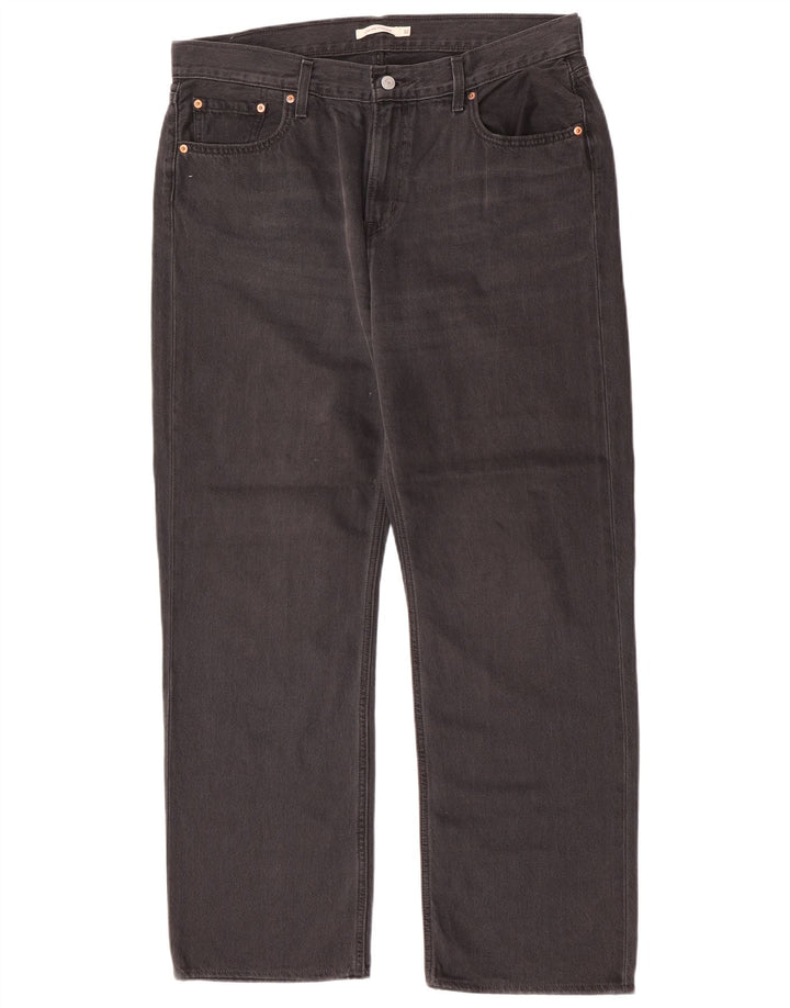 Jeans retos masculinos Levi's W32 L30 algodão cinza