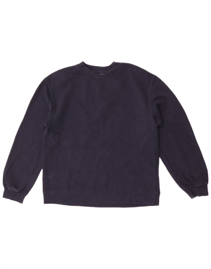 Zara moletom masculino jumper pequeno algodão azul marinho