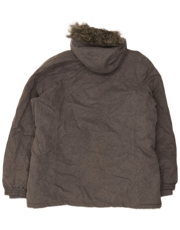 Jaqueta corta-vento feminina com capuz Mountain Warehouse UK 20 2XL cinza