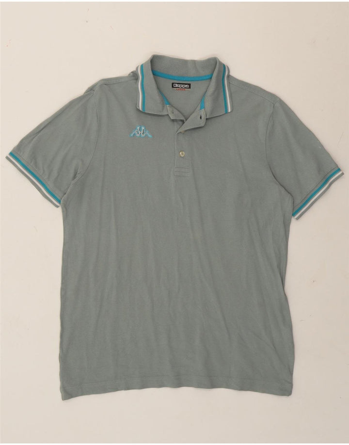 Camisa polo masculina Kappa grande algodão cinza