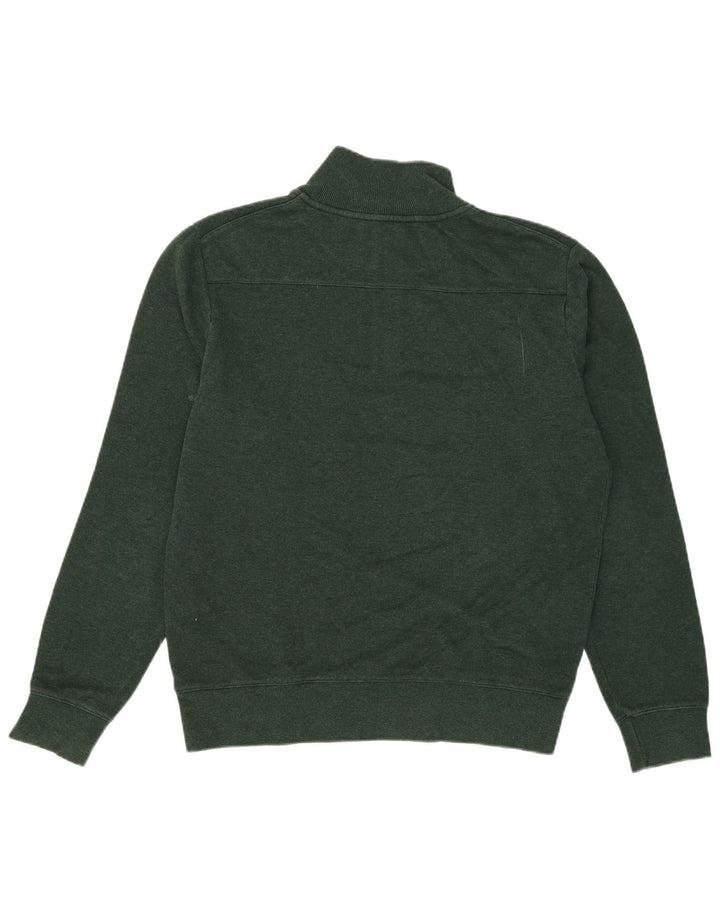 Suéter masculino Gant com zíper e gola em algodão verde grande