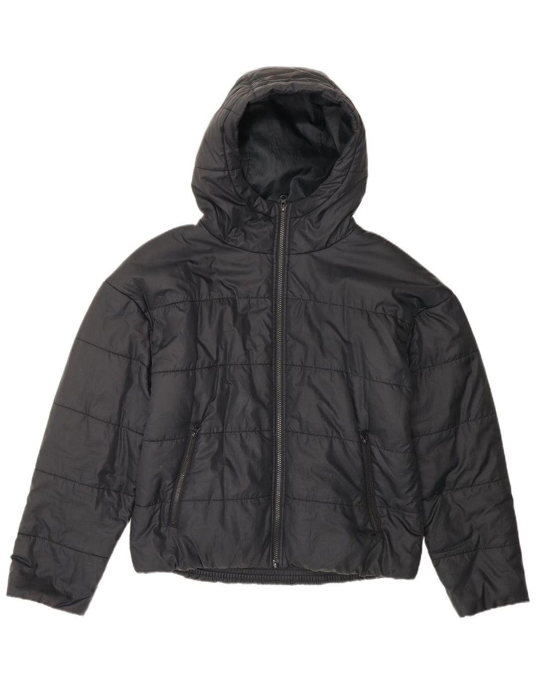 Jaqueta Nike Feminina Oversized com Capuz Gráfico Acolchoada UK 10 Pequena Preta