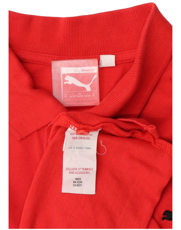 Camisa polo masculina Puma XL algodão vermelho