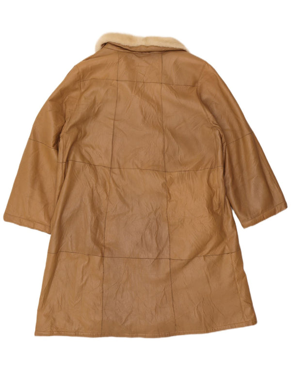 Casaco de shearling feminino VINTAGE IT 44 bege médio