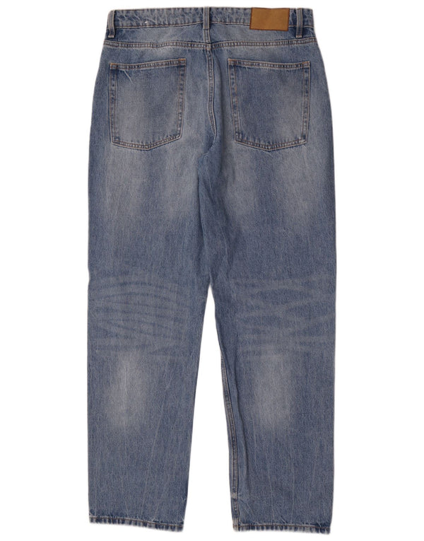 Zara Mens Straight Jeans EU 42 Grande W32 L32 Azul Algodão
