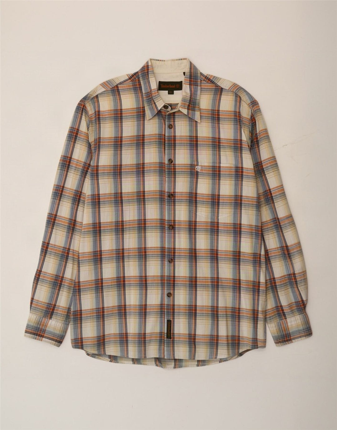 Camisa masculina Timberland XL bege xadrez