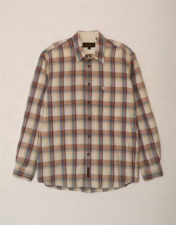 Camisa masculina Timberland XL bege xadrez