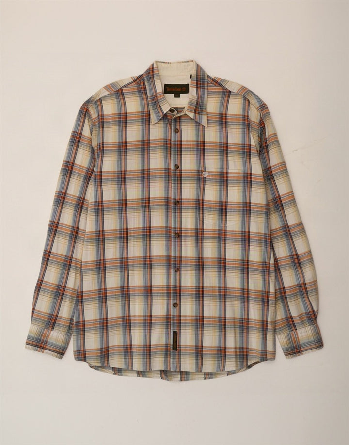 Camisa masculina Timberland XL bege xadrez