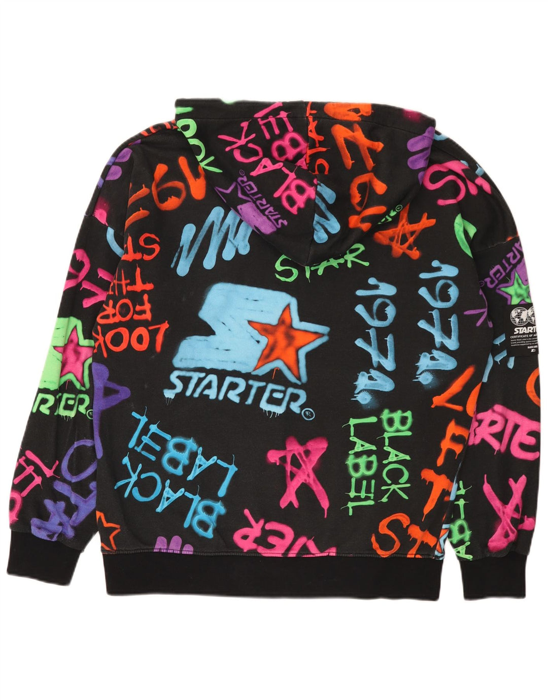 Starter masculino gráfico moletom com capuz médio algodão multicolorido
