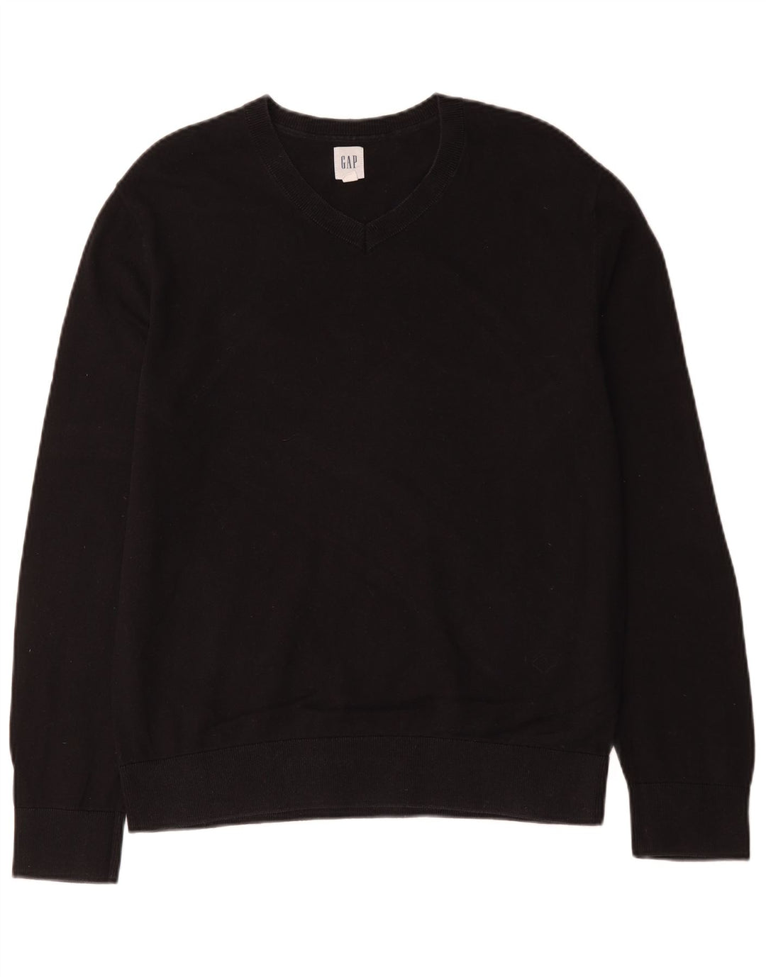 Suéter masculino Gap com decote em V grande algodão preto