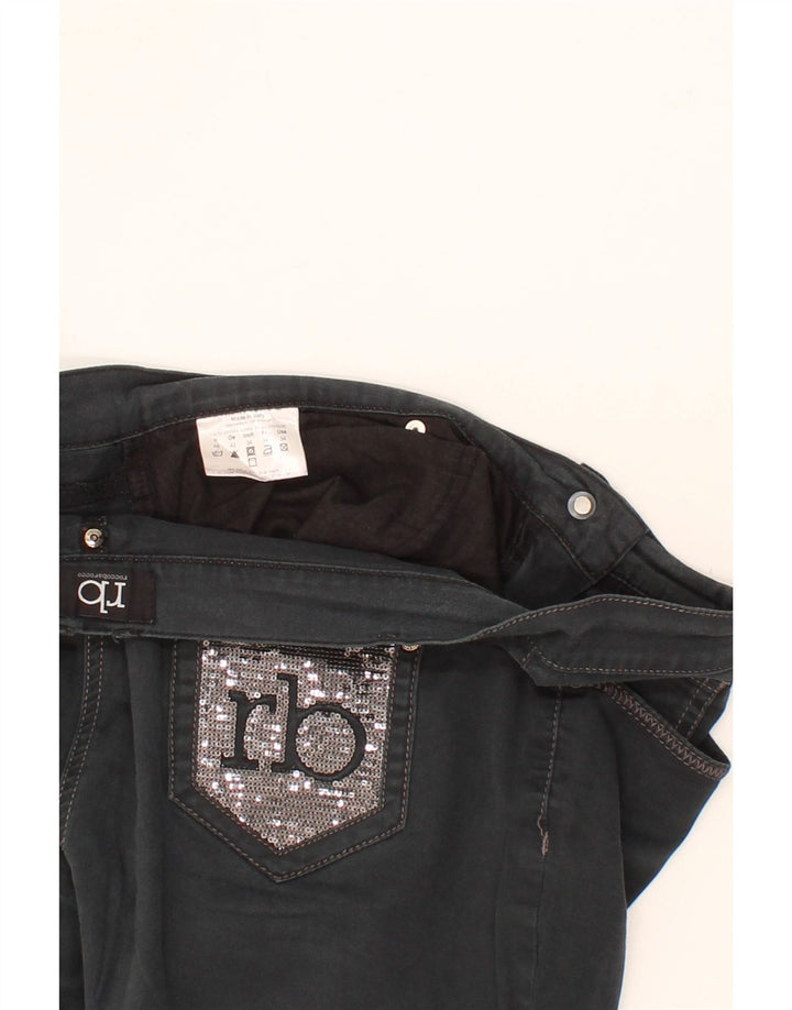 ROCCOBAROCCO Womens Straight Casual Trousers W34 L30 Black Cotton Vintage Roccobarocco and Second-Hand Roccobarocco from Messina Hembry 