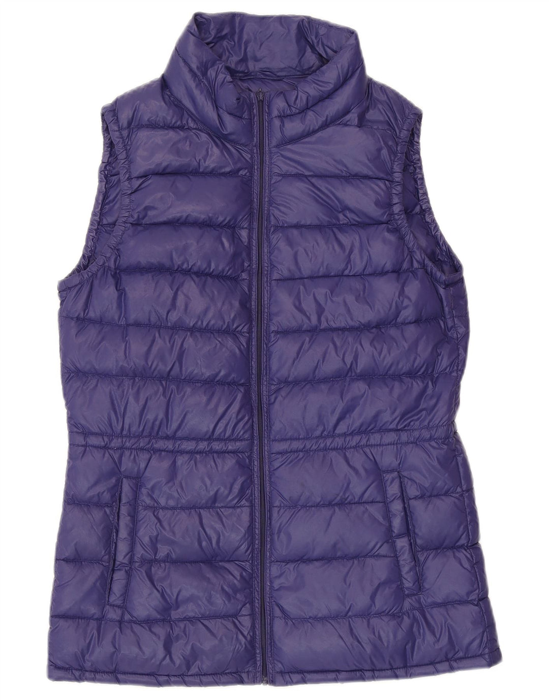 Colete acolchoado feminino BENETTON UK 10 pequeno roxo poliamida