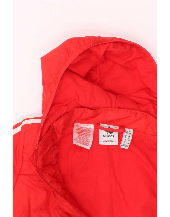 Jaqueta acolchoada com capuz Adidas Baby Boys 9-12 meses poliéster vermelho