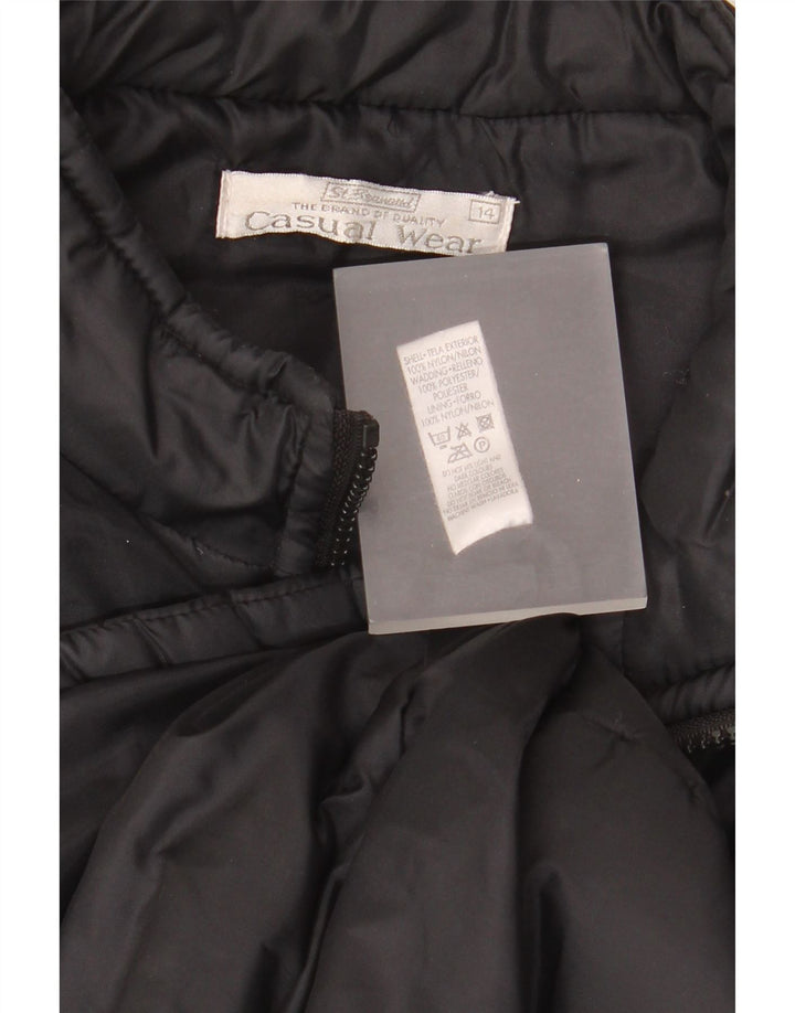 Colete acolchoado feminino St. Bernard UK 14 grande nylon preto