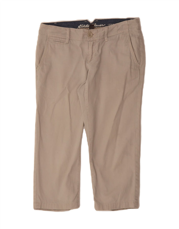 EDDIE BAUER Womens Straight Capri Trousers US 2 XS W32 L22 Beige Cotton Vintage Eddie Bauer and Second-Hand Eddie Bauer from Messina Hembry 
