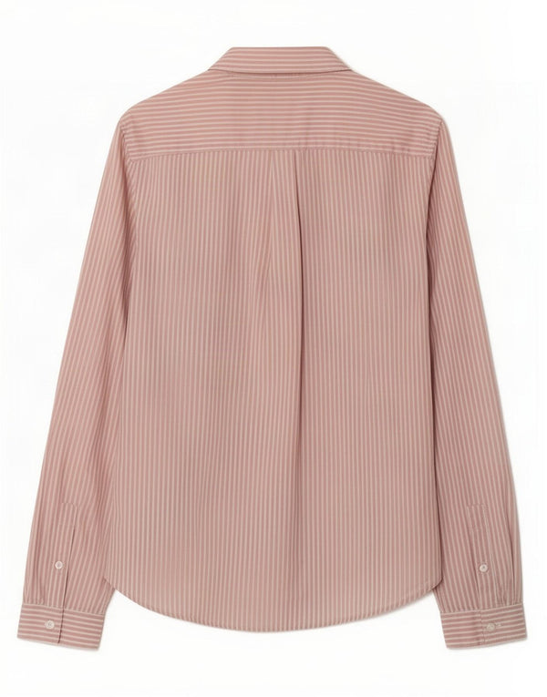 Camisa feminina Jack Wills UK 10 algodão listrado roxo pequeno