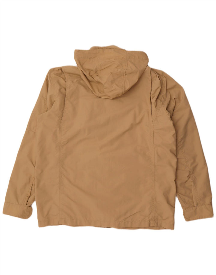 Jaqueta utilitária masculina Lands End com capuz Reino Unido 40 grande bege nylon