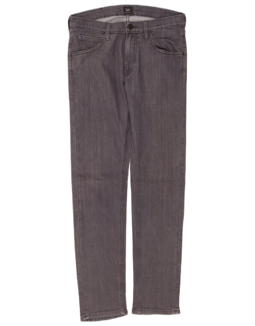Lee Womens Daren Zip Fly Slim Jeans W30 L32 Algodão Cinza