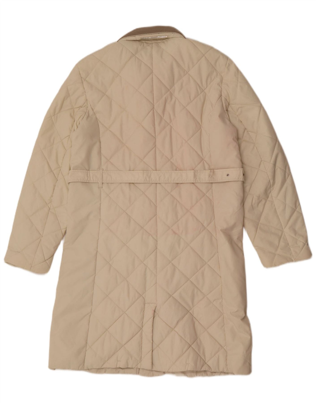 Sobretudo acolchoado feminino Slam UK 16 grande bloco colorido off white