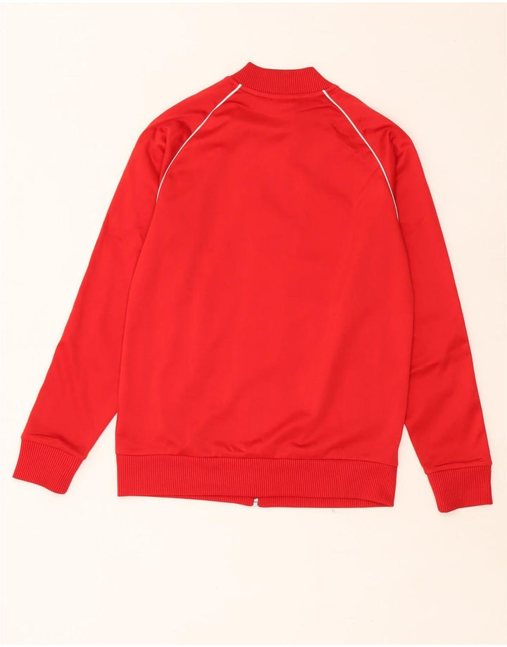 ADIDAS Meninos Tracksuit Top Jacket 13-14 Anos Vermelho Poliéster