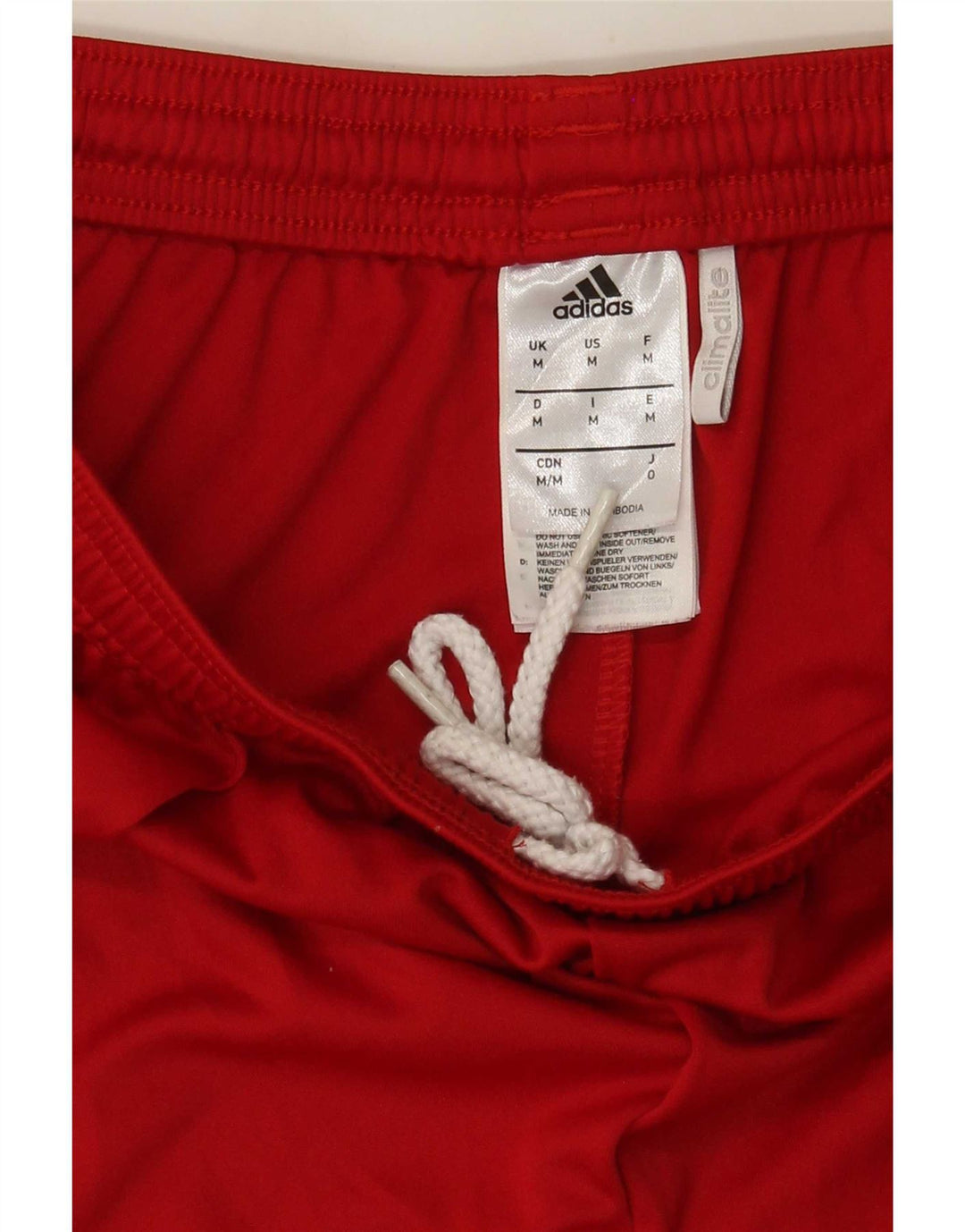 Adidas Masculino Climalite Sport Shorts Médio Vermelho Colorblock Poliéster